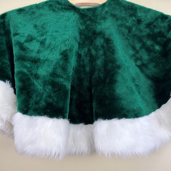 Faux fur Christmas Tree skirt green and white - Picture 4 of 6